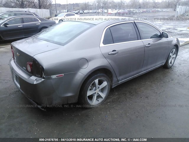 1G1ZC5EU0BF100969 - 2011 CHEVROLET MALIBU 1LT BROWN photo 4