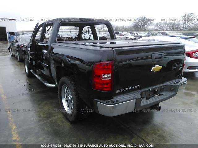 3GCPCSE03DG374761 - 2013 CHEVROLET SILVERADO C1500 LT BLACK photo 3