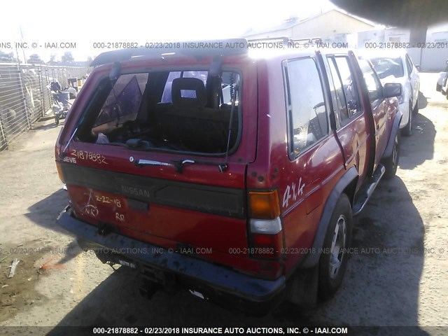 JN8HD17Y5MW010992 - 1991 NISSAN PATHFINDER XE/SE RED photo 4