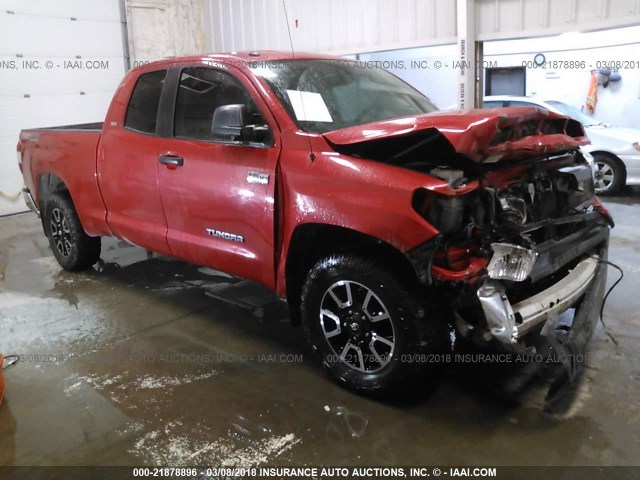 5TFUY5F15FX475912 - 2015 TOYOTA TUNDRA DOUBLE CAB SR/SR5 RED photo 1