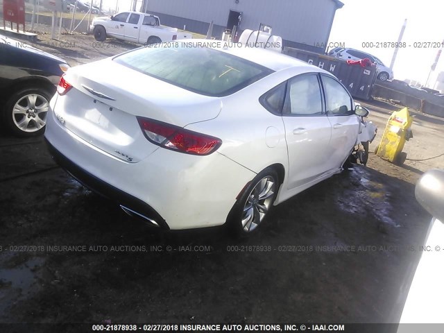 1C3CCCBBXFN709944 - 2015 CHRYSLER 200 S WHITE photo 4