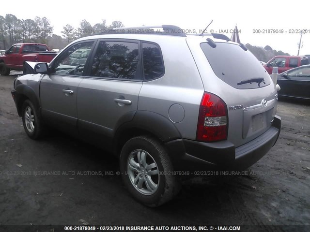 KM8JN72D76U339124 - 2006 HYUNDAI TUCSON GLS/LIMITED SILVER photo 3