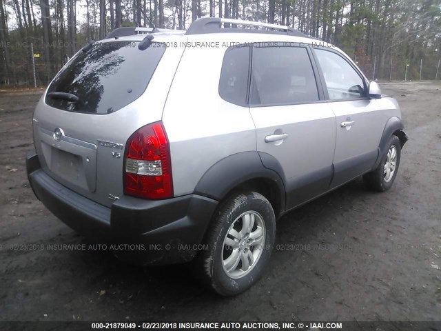 KM8JN72D76U339124 - 2006 HYUNDAI TUCSON GLS/LIMITED SILVER photo 4