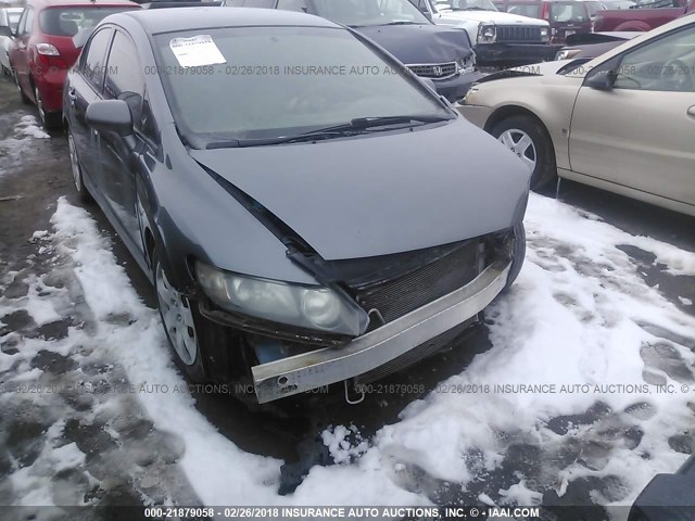 2HGFA165X9H312983 - 2009 HONDA CIVIC LX GRAY photo 6