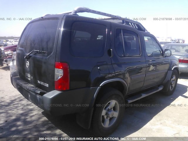 5N1ED28T44C683910 - 2004 NISSAN XTERRA XE/SE BLACK photo 4