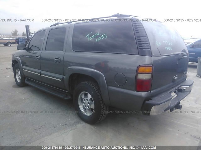 1GNFK16Z82J142360 - 2002 CHEVROLET SUBURBAN K1500 GRAY photo 3