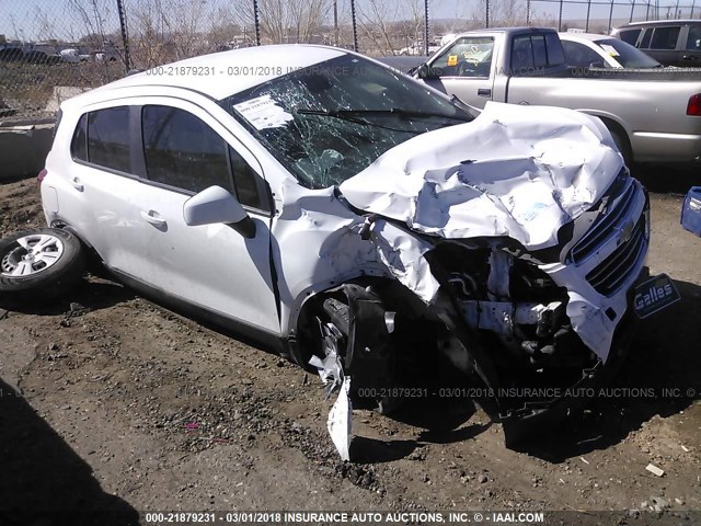 3GNCJKSB8GL236064 - 2016 CHEVROLET TRAX LS WHITE photo 1