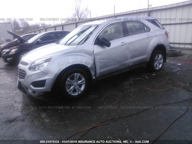 2GNALBEK9G1158814 - 2016 CHEVROLET EQUINOX LS SILVER photo 2