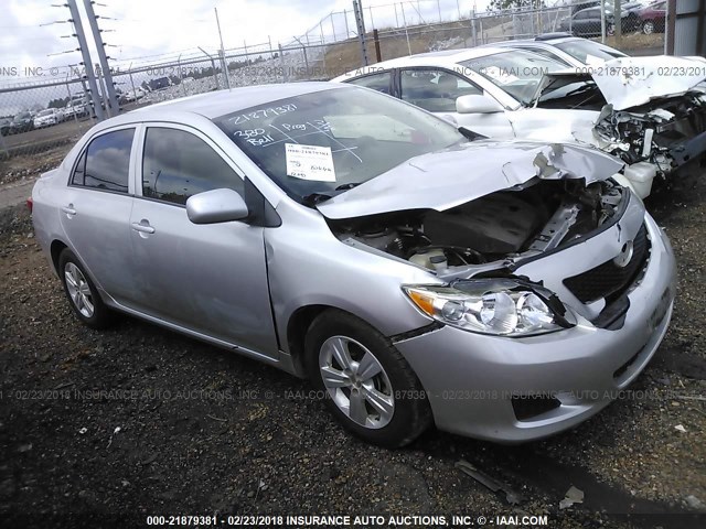 1NXBU4EE8AZ382258 - 2010 TOYOTA COROLLA S/LE/XLE SILVER photo 1