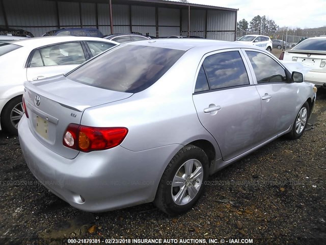 1NXBU4EE8AZ382258 - 2010 TOYOTA COROLLA S/LE/XLE SILVER photo 4