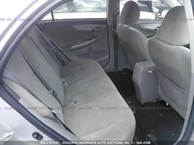 1NXBU4EE8AZ382258 - 2010 TOYOTA COROLLA S/LE/XLE SILVER photo 8