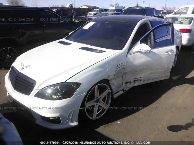 WDDNG86X68A189785 - 2008 MERCEDES-BENZ S 550 4MATIC WHITE photo 2