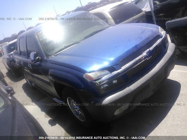 3GNEC13T33G151785 - 2003 CHEVROLET AVALANCHE C1500 BLUE photo 1