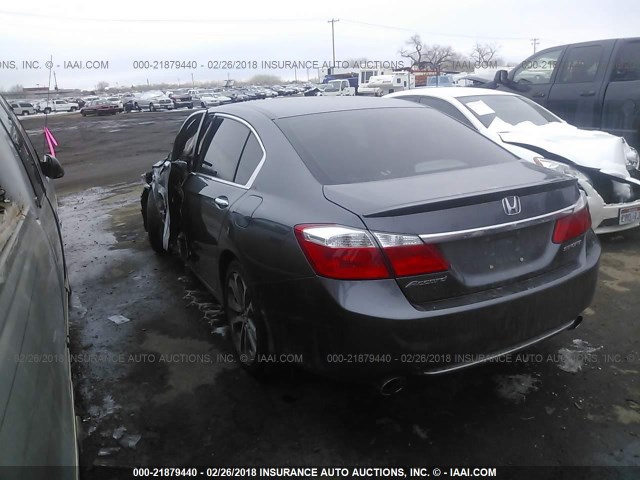 1HGCR2F54EA245632 - 2014 HONDA ACCORD SPORT GRAY photo 3