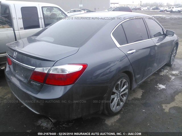 1HGCR2F54EA245632 - 2014 HONDA ACCORD SPORT GRAY photo 4