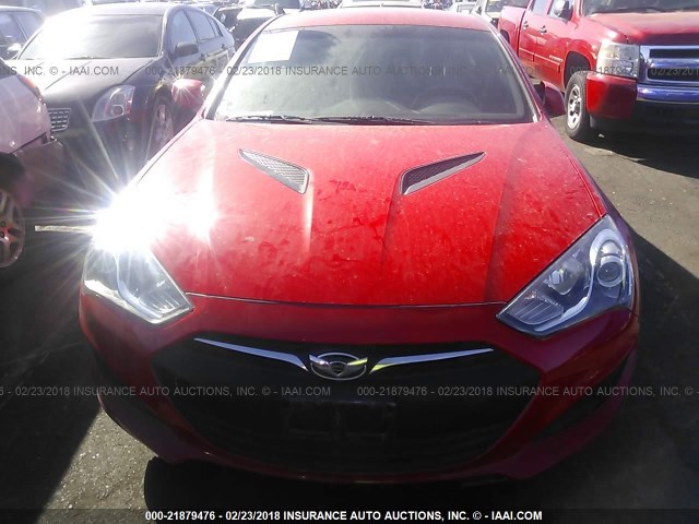 KMHHT6KD6DU088852 - 2013 HYUNDAI GENESIS COUPE 2.0T RED photo 6