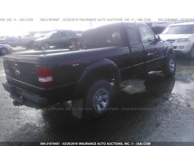 1FTLR4FE7APA47001 - 2010 FORD RANGER SUPER CAB BLACK photo 4