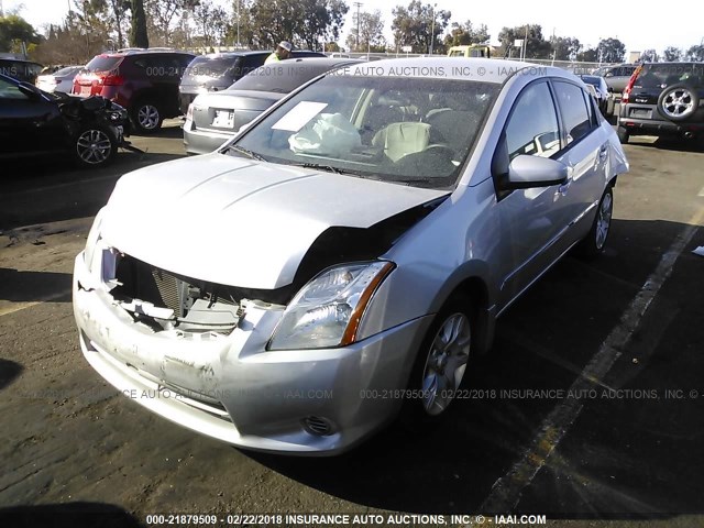 3N1AB6AP0CL701659 - 2012 NISSAN SENTRA 2.0/2.0S/SR/2.0SL SILVER photo 2