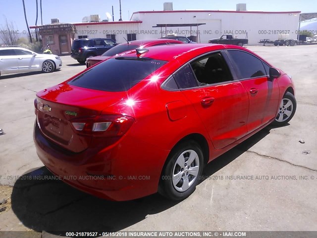 1G1BC5SM1H7151969 - 2017 CHEVROLET CRUZE LS RED photo 4