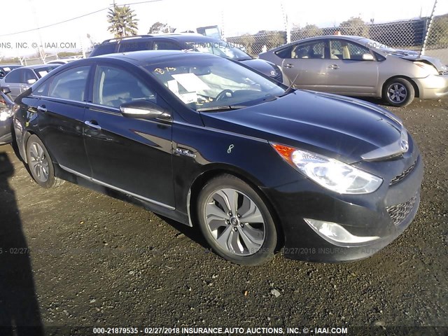 KMHEC4A41DA076862 - 2013 HYUNDAI SONATA HYBRID BLACK photo 1