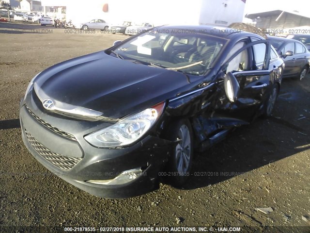 KMHEC4A41DA076862 - 2013 HYUNDAI SONATA HYBRID BLACK photo 2