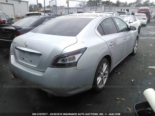 1N4AA5AP7DC801657 - 2013 NISSAN MAXIMA S/SV SILVER photo 4