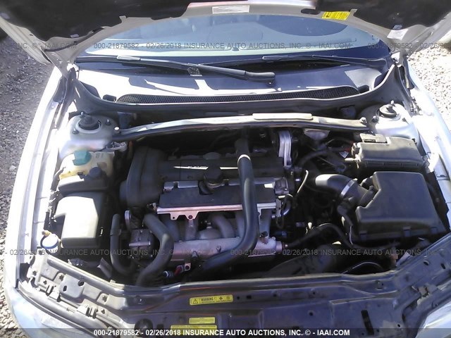 YV1RS592162523957 - 2006 VOLVO S60 2.5T SILVER photo 10