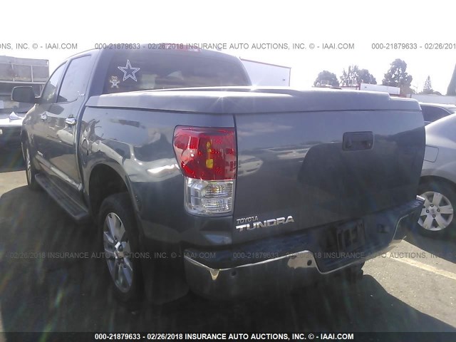 5TFFY5F15AX094496 - 2010 TOYOTA TUNDRA CREWMAX LIMITED GRAY photo 3