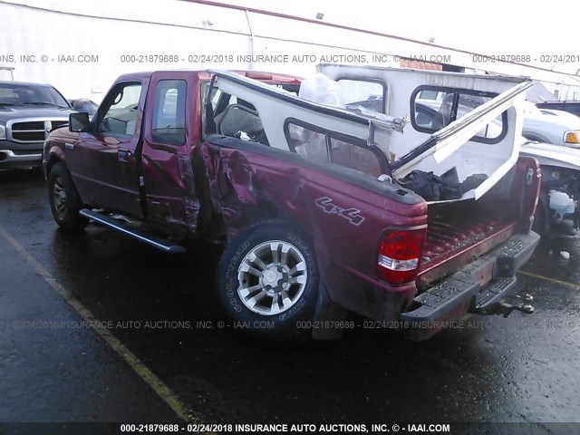 1FTLR4FE6BPA00205 - 2011 FORD RANGER SUPER CAB RED photo 3