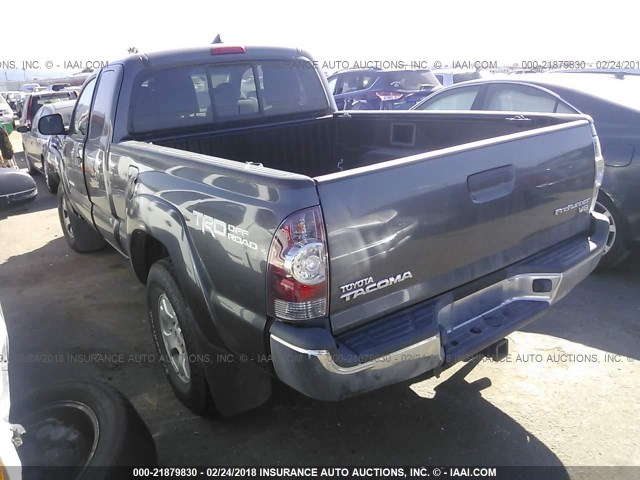 5TFTU4GN5CX025692 - 2012 TOYOTA TACOMA PRERUNNER ACCESS CAB GRAY photo 3