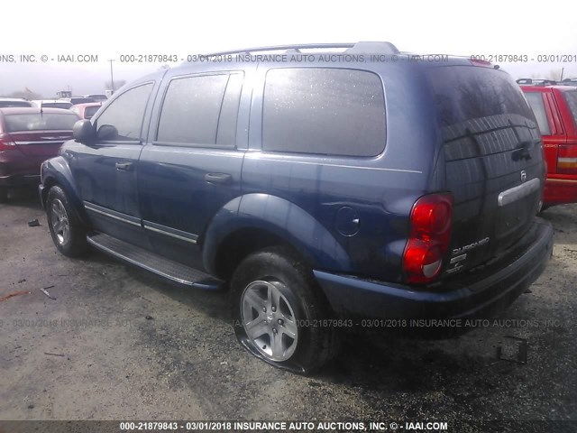 1D4HD58D74F176299 - 2004 DODGE DURANGO LIMITED BLUE photo 3