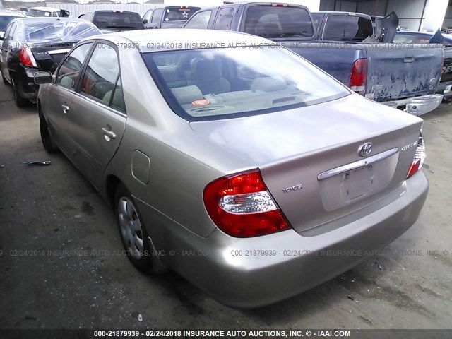 4T1BE32K53U723281 - 2003 TOYOTA CAMRY LE/XLE/SE GOLD photo 3
