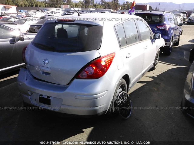 3N1BC1CP7CK272656 - 2012 NISSAN VERSA S/SL SILVER photo 4