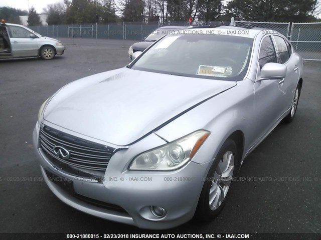 JN1BY1AR0BM370089 - 2011 INFINITI M37 X SILVER photo 2