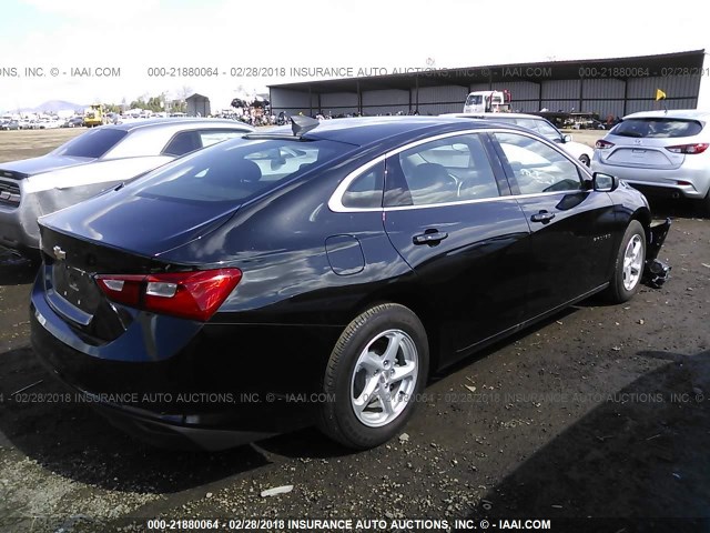 1G1ZB5ST5HF146336 - 2017 CHEVROLET MALIBU LS 黑色 照片 4