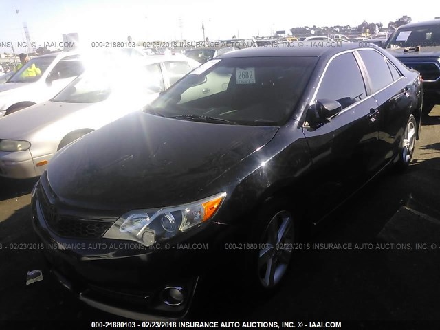 4T1BF1FK9DU219037 - 2013 TOYOTA CAMRY L/SE/LE/XLE BLACK photo 2