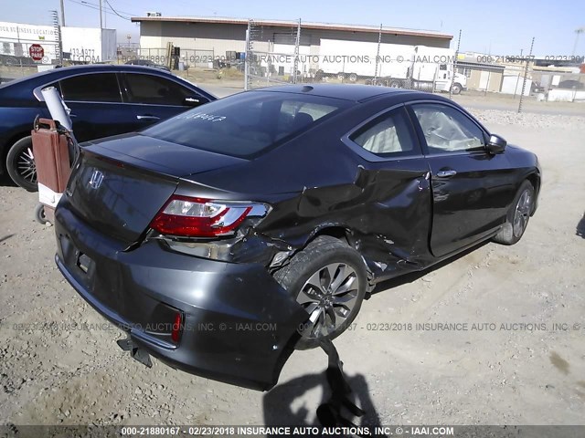 1HGCT1B86FA005883 - 2015 HONDA ACCORD EXL GRAY photo 4