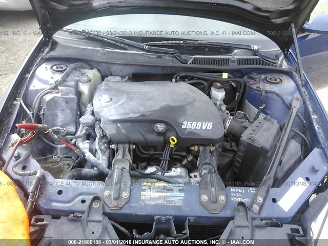 2G1WT55K469416410 - 2006 CHEVROLET IMPALA LT BLUE photo 10