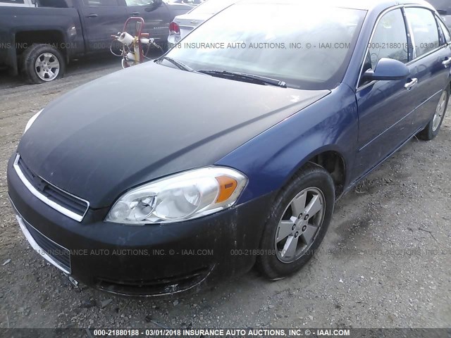 2G1WT55K469416410 - 2006 CHEVROLET IMPALA LT BLUE photo 2