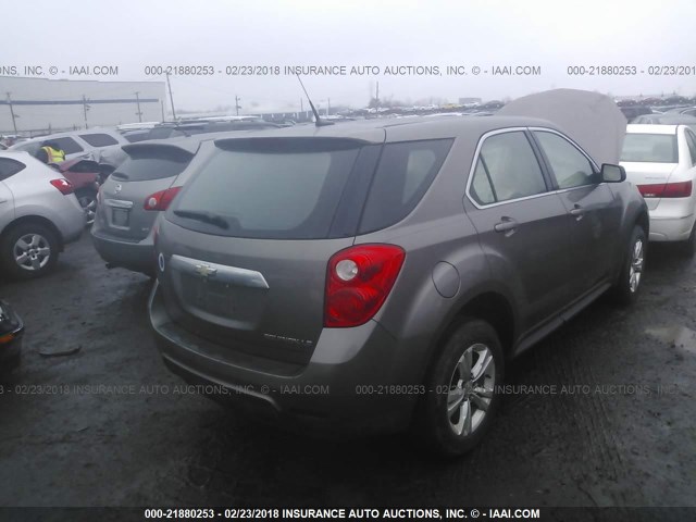 2CNALBEW5A6257194 - 2010 CHEVROLET EQUINOX LS BROWN photo 4