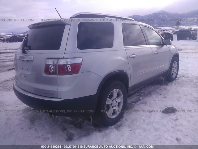 1GKEV23D19J101111 - 2009 GMC ACADIA SLT-1 SILVER photo 4