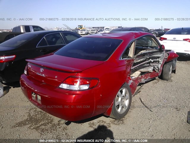 2T1CF28P61C537083 - 2001 TOYOTA CAMRY SOLARA SE/SLE RED photo 4