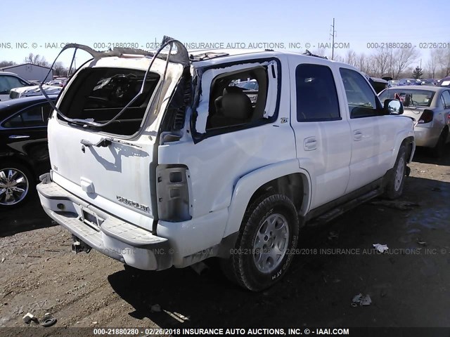 1GNEK13Z84R307554 - 2004 CHEVROLET TAHOE K1500 WHITE photo 4