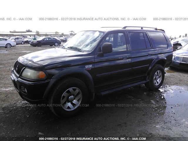 JA4LS31RX1P055855 - 2001 MITSUBISHI MONTERO SPORT XS BLACK photo 2