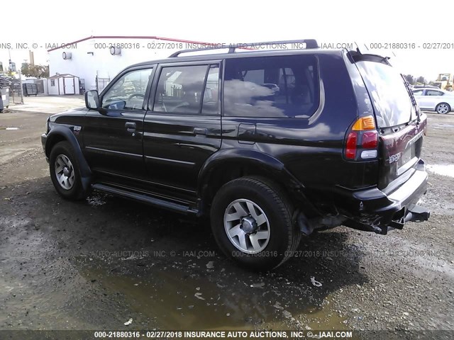 JA4LS31RX1P055855 - 2001 MITSUBISHI MONTERO SPORT XS BLACK photo 3