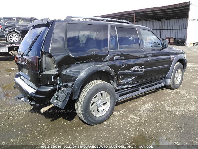 JA4LS31RX1P055855 - 2001 MITSUBISHI MONTERO SPORT XS BLACK photo 4