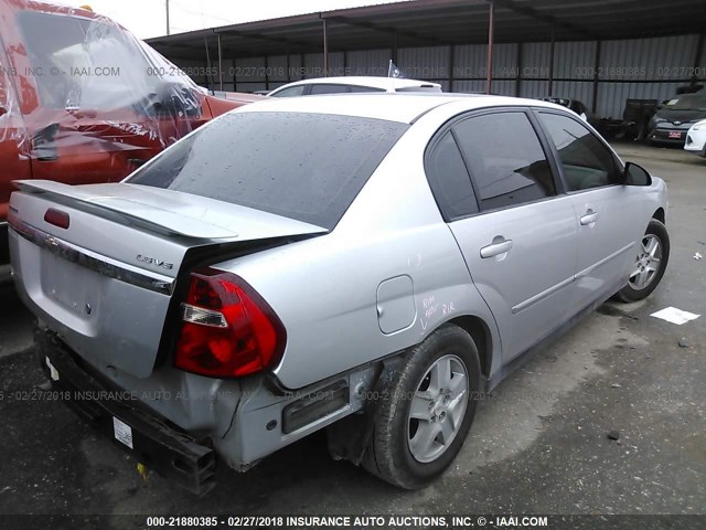 1G1ZT54895F166834 - 2005 CHEVROLET MALIBU LS ვერცხლისფერი ფოტო 4