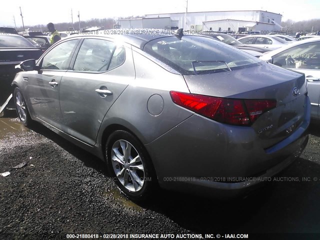 5XXGN4A7XDG199047 - 2013 KIA OPTIMA EX GRAY photo 3