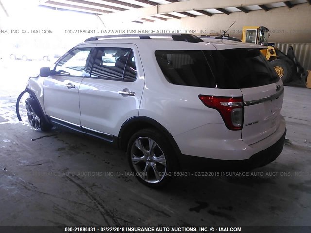 1FMHK8F85BGA94696 - 2011 FORD EXPLORER LIMITED 白色 照片 3