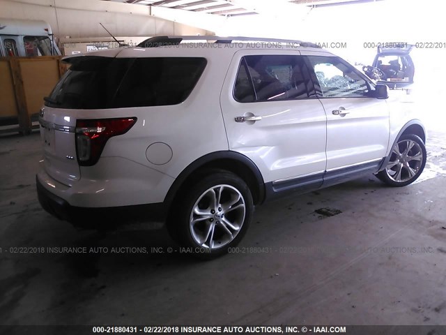 1FMHK8F85BGA94696 - 2011 FORD EXPLORER LIMITED 白色 照片 4